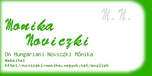 monika noviczki business card